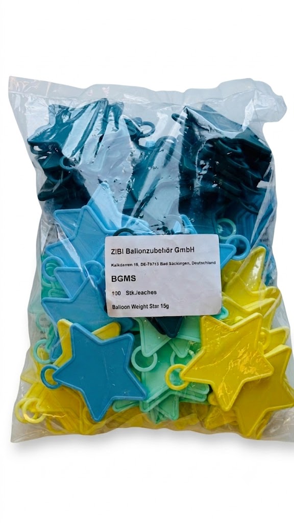 BGMS - Ballongewichte (Sterne, 15 Gramm)