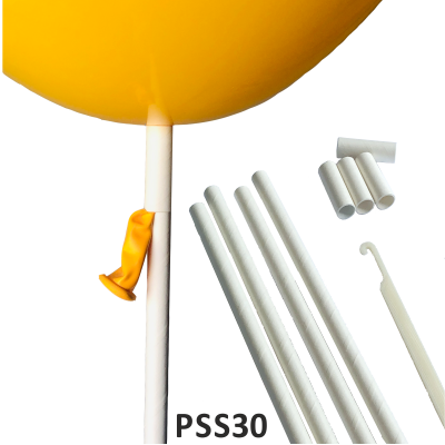 PSS30 - 100 Papier-Ballonstäbe mit Stecksystem