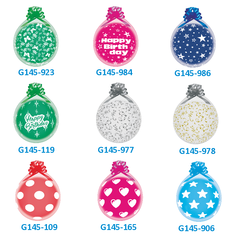 R145-119 - 25 Stufferballons Happy Birthday Glitzer