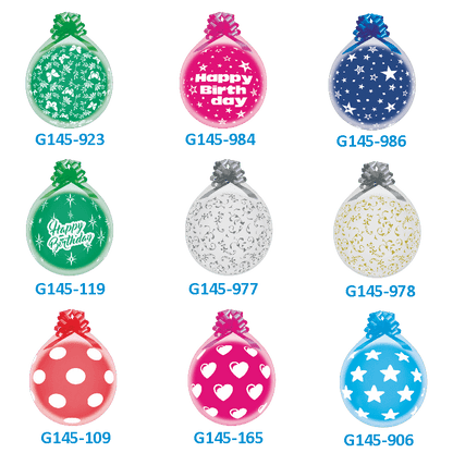 R145-119 - 25 Stufferballons Happy Birthday Glitzer