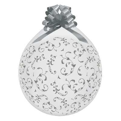 R145-977 - Stufferballons mit silbernen Ornamenten