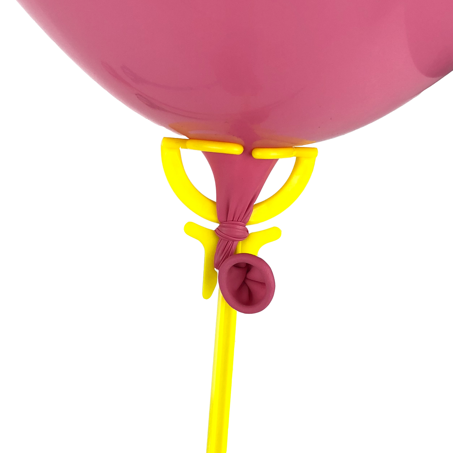ZBS-001 - 100 einteilige rote Ballon-Haltestäbe 35 cm