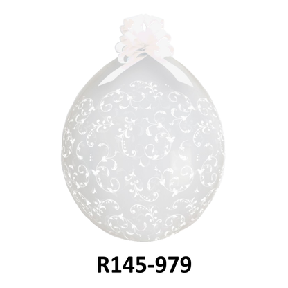 R145-979 - Stufferballons mit weissen Ornamenten